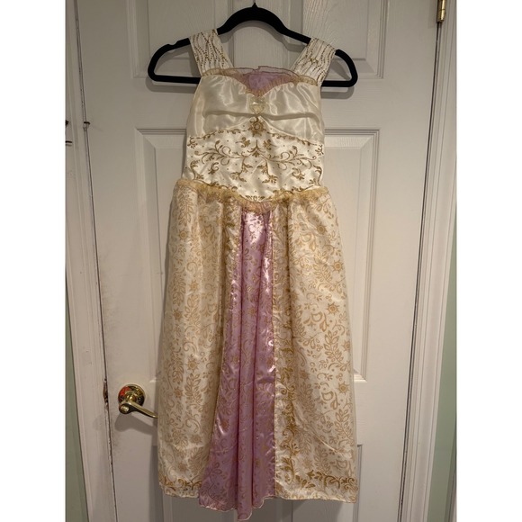 Disney Other - Disney Rapunzel Princess Costume Dress Girls size 10 Cream Gold Purple Tangled